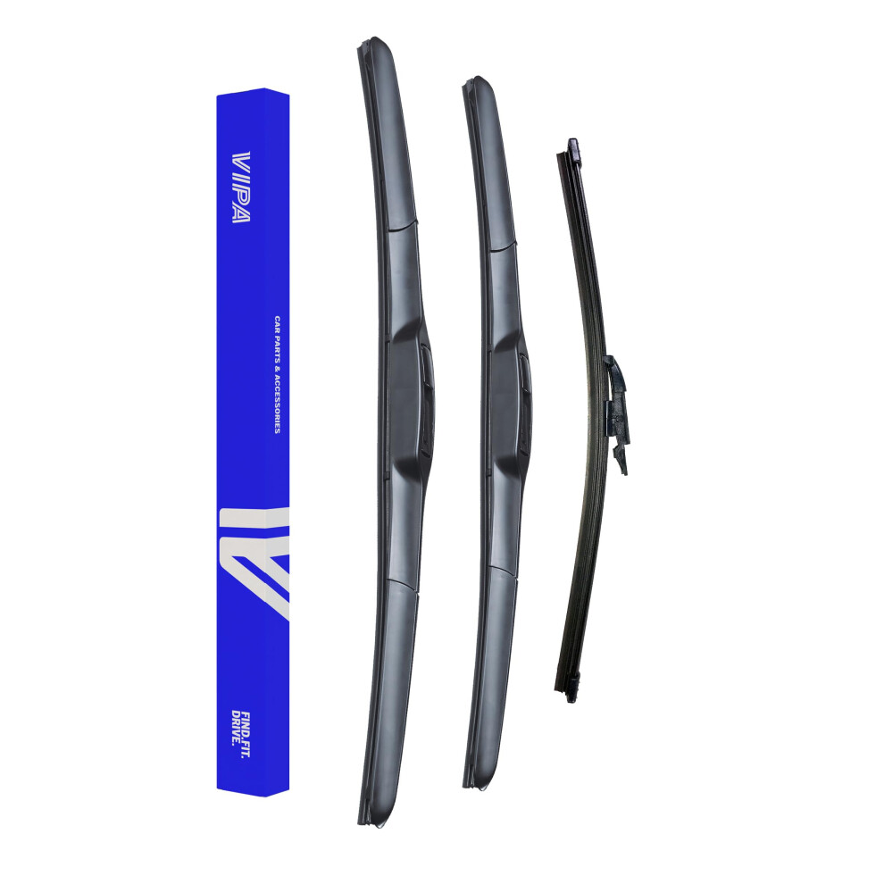 Vipa Car Parts Premium Wiper Blade Set | Fits: Kia Optima Estate (Jun 2016 To Aug 2018) | All-Weather Performance | Durable, Streak-Free Windshield 5060121751057