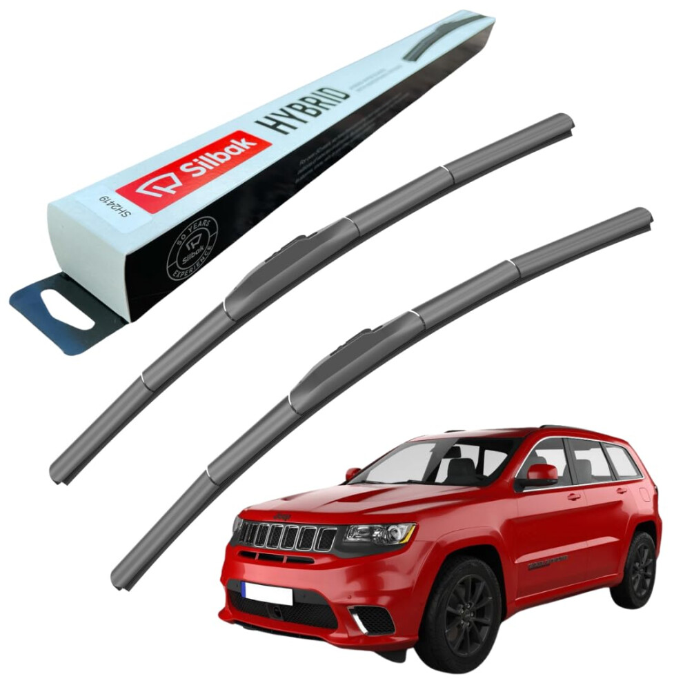 Silbak Windscreen Wipers, Fits For Jeep Grand Cherokee (2013 Onwards) Front Wiper Blades, 550Mm/530Mm 5056807401613