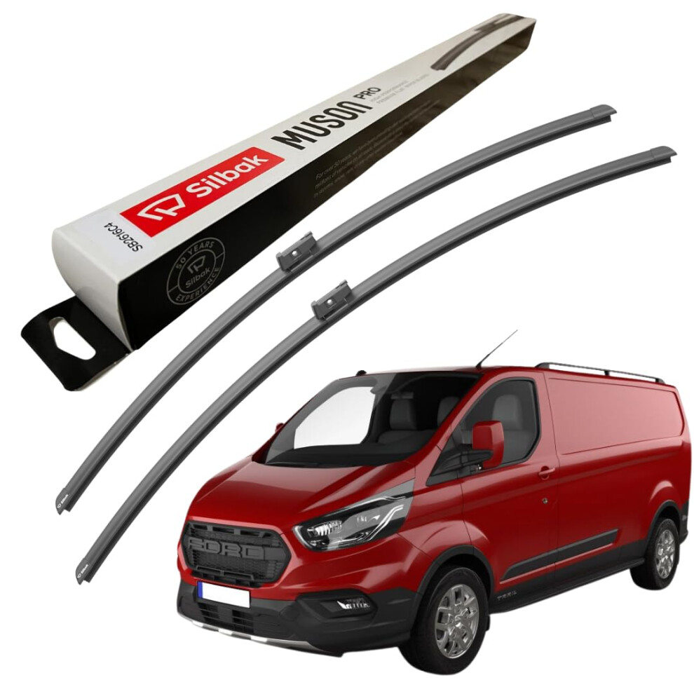 Silbak Windscreen Wipers, Fits For Ford Transit Custom (2012 Onwards) Front Wiper Blades, 750Mm/700Mm 5056807401996