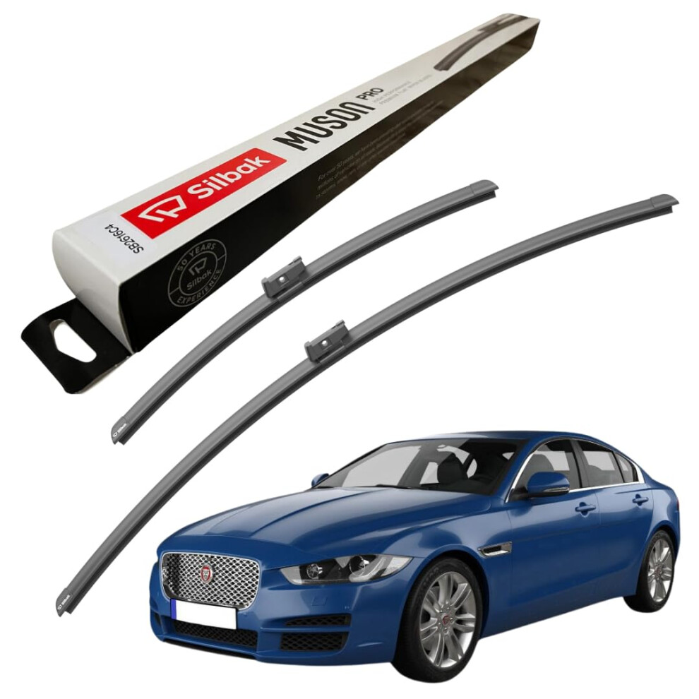 Silbak Windscreen Wipers, Fits For Jaguar Xe (06/2015 Onwards) Front Wiper Blades, 700Mm/430Mm 5056807404096