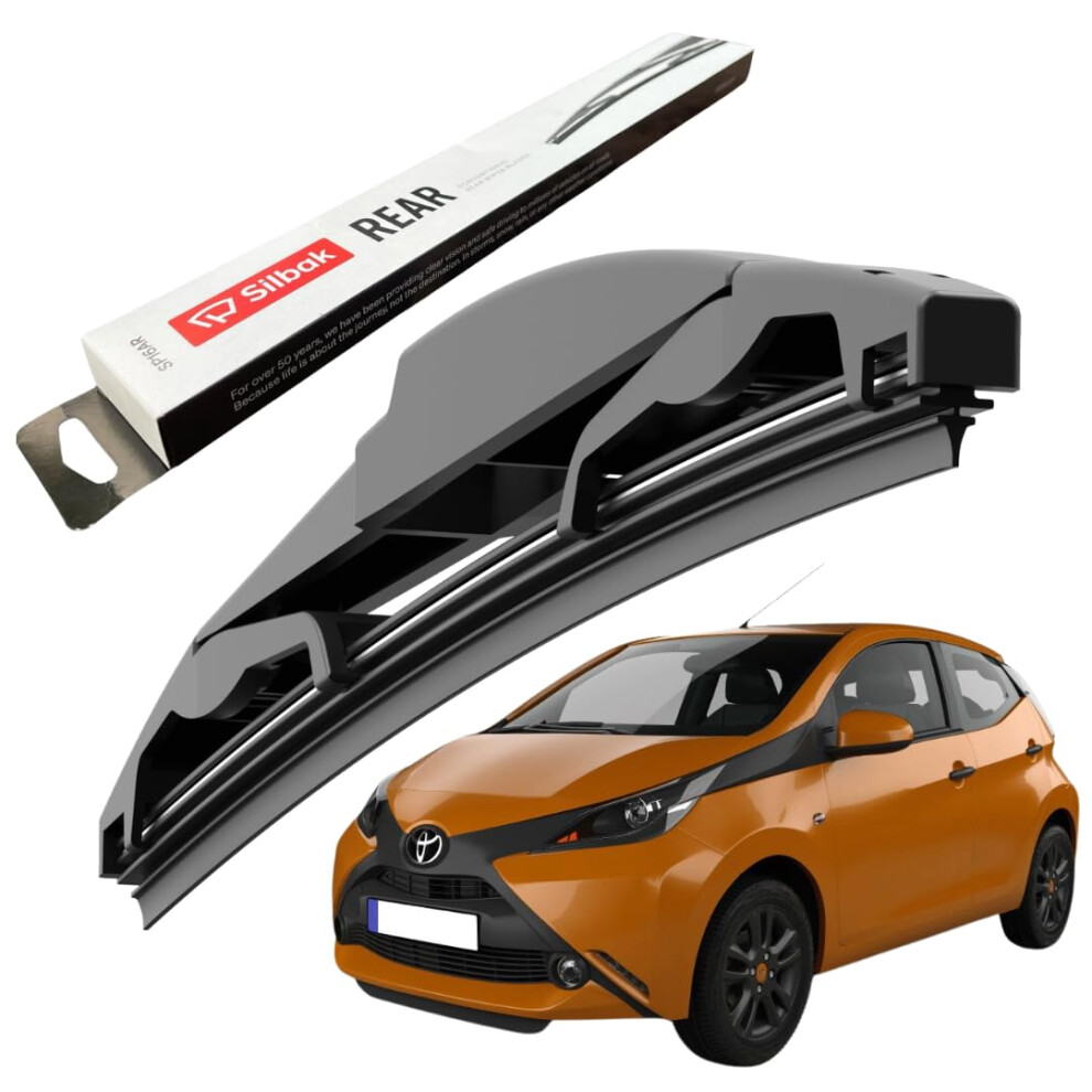 Silbak Rear Windscreen Wiper, Fits For Toyota Aygo (2014 Onwards) Rear Wiper Blade, 300Mm 5056807403785