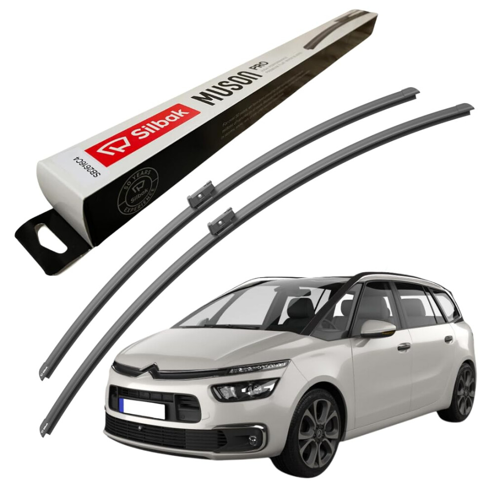 Silbak Windscreen Wipers, Fits For Citroen C4 Spacetourer (2018 Onwards) Front Wiper Blades, 800Mm/700Mm 5056807403600