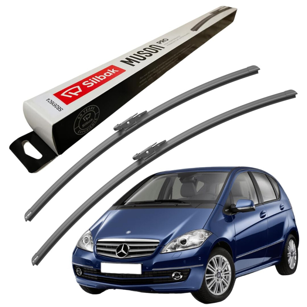 Silbak Windscreen Wipers, Fits For Mercedes A-Class (09/2004-06/2012) Front Wiper Blades, 650Mm/580Mm 5056807405079