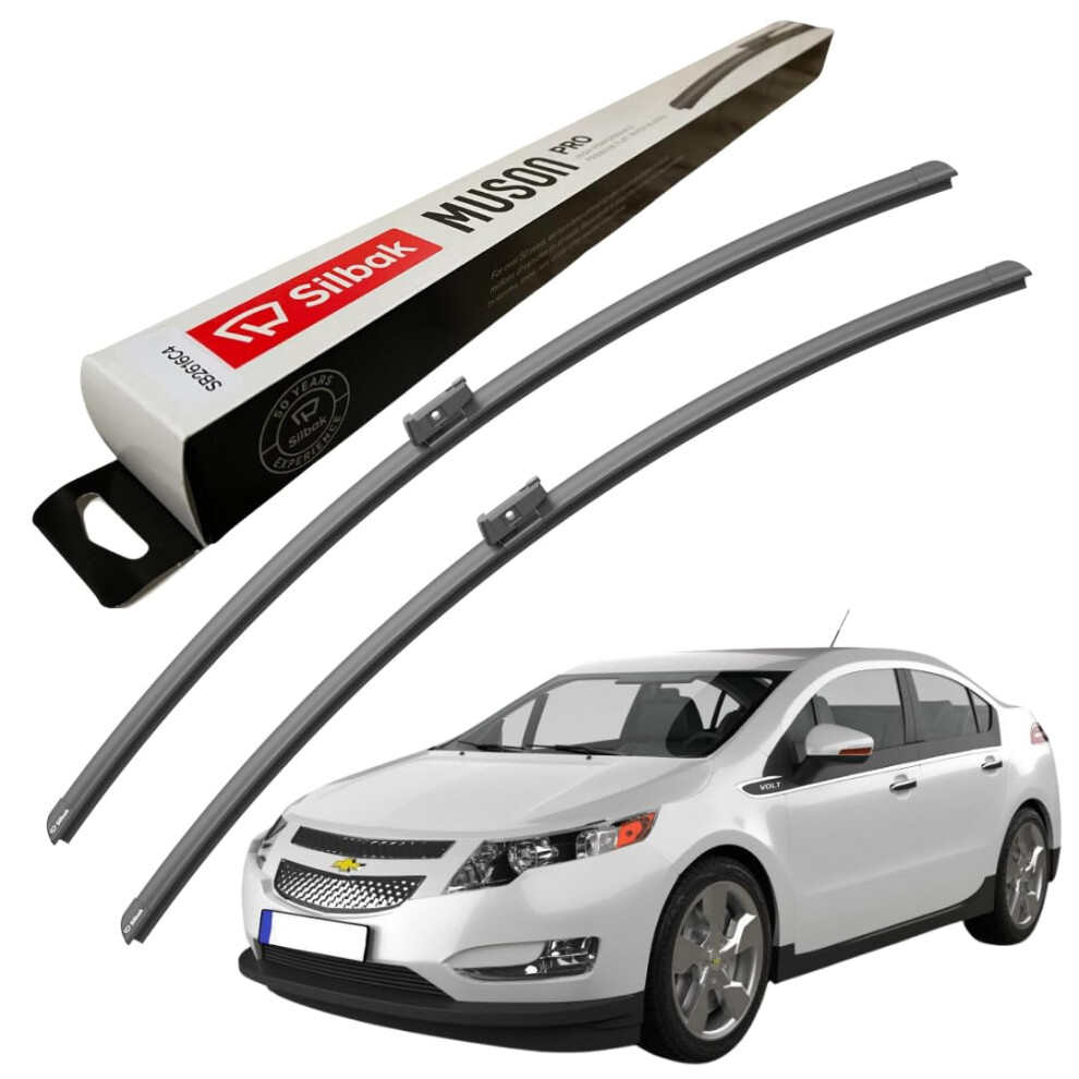 Silbak Windscreen Wipers, Fits For Chevrolet Volt (11/2011-12/2014) Front Wiper Blades, 650Mm/650Mm 5056807404478