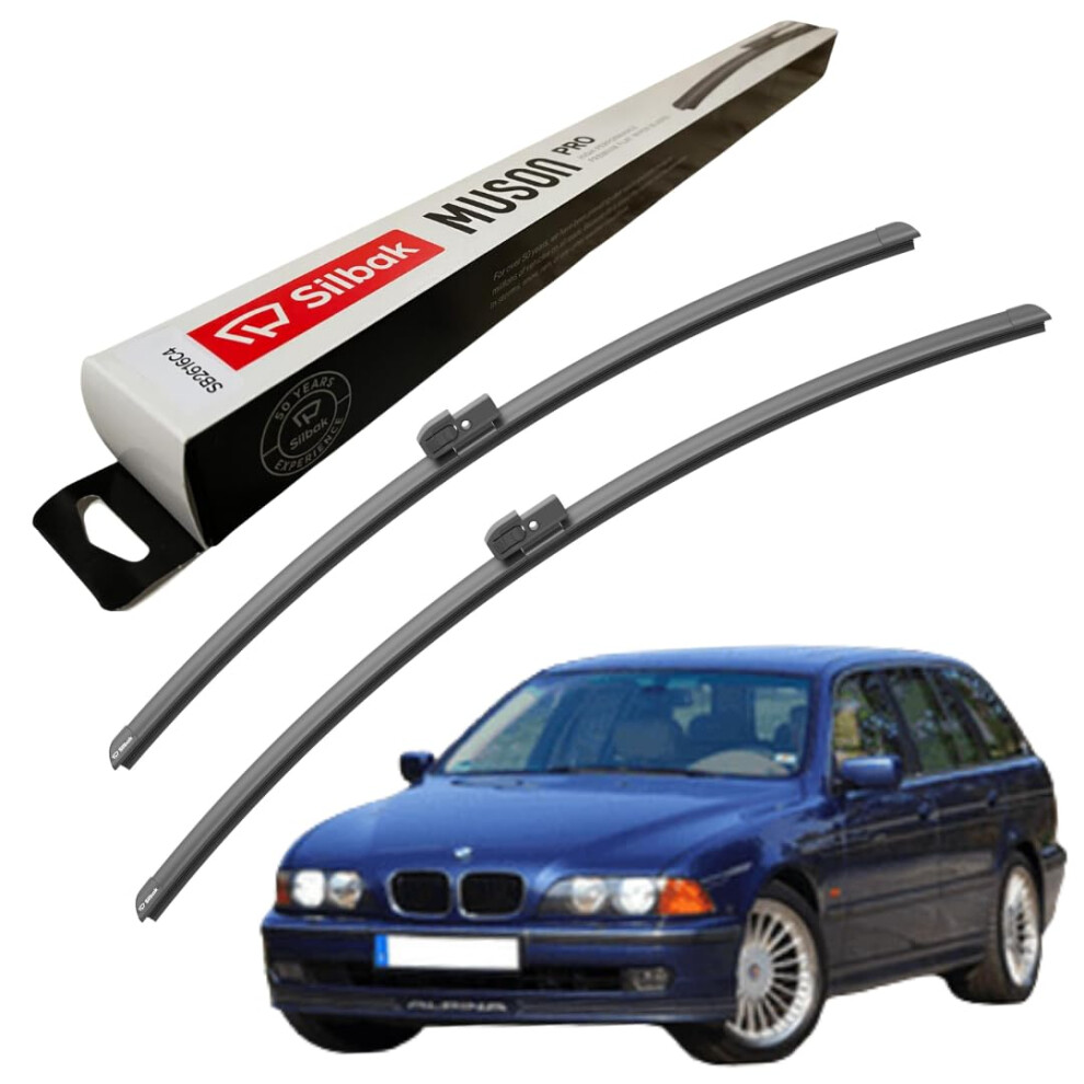 Silbak Windscreen Wipers, Fits For Alpina B10/D10 (1997-2004) Front Wiper Blades, 650Mm/580Mm 5056807404935