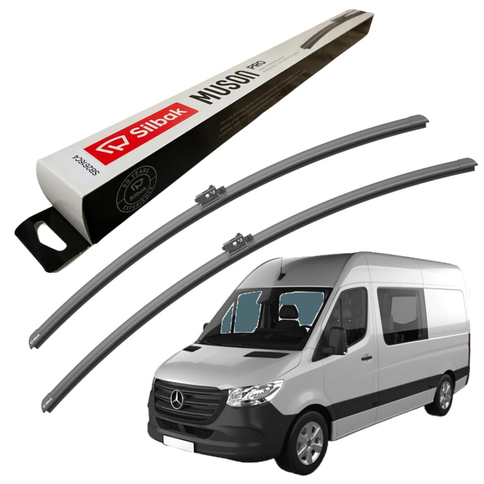 Silbak Windscreen Wipers, Fits For Mercedes Sprinter (2018 Onwards) Front Wiper Blades, 650Mm/600Mm 5056807404874