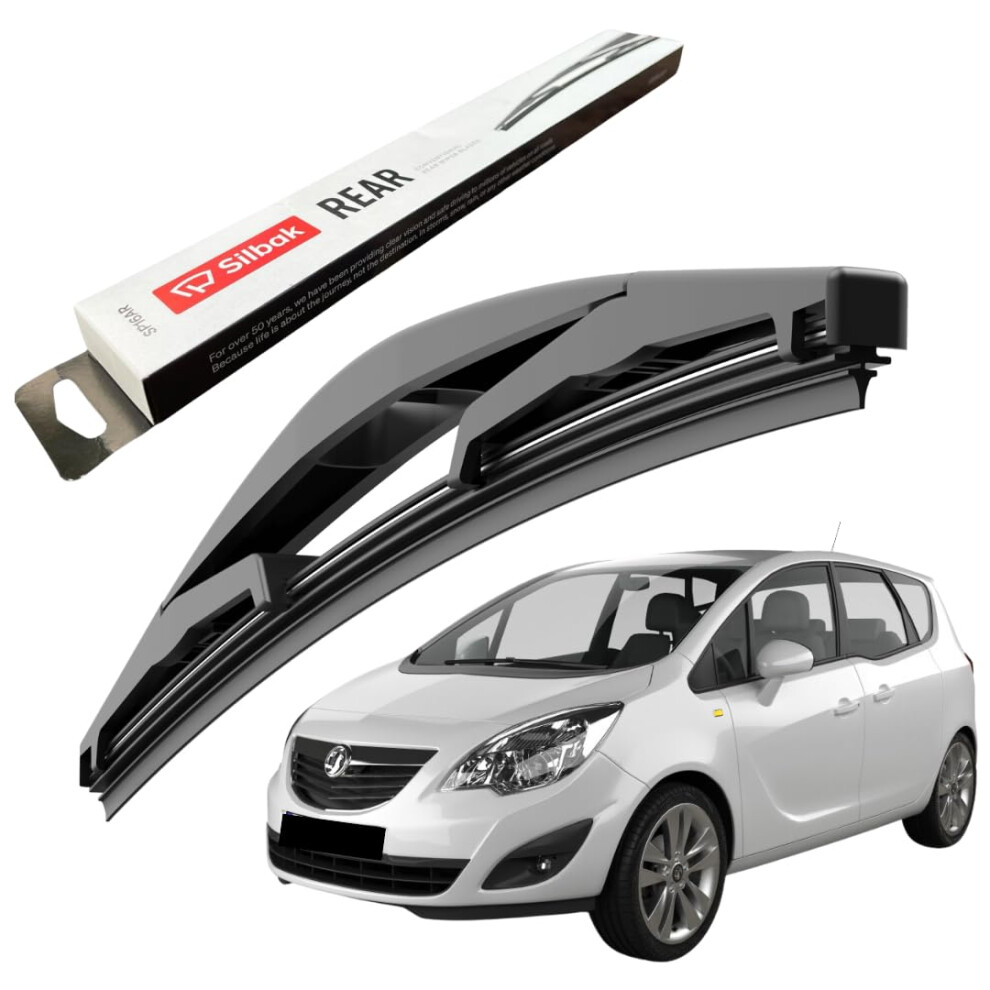 Silbak Rear Windscreen Wiper, Fits For Vauxhall Meriva (04/2010-12/2017) Rear Wiper Blade, 400Mm 5056807405062