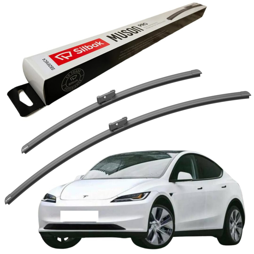Silbak Windscreen Wipers, Fits For Tesla Model Y (2019 Onwards) Front Wiper Blades, 650Mm/480Mm 5056807406724