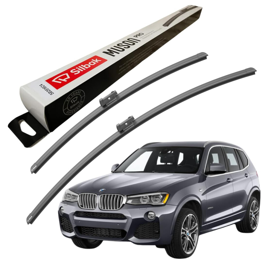 Silbak Windscreen Wipers, Fits For Bmw X3 (2017 Onwards) Front Wiper Blades, 650Mm/500Mm 5056807405420