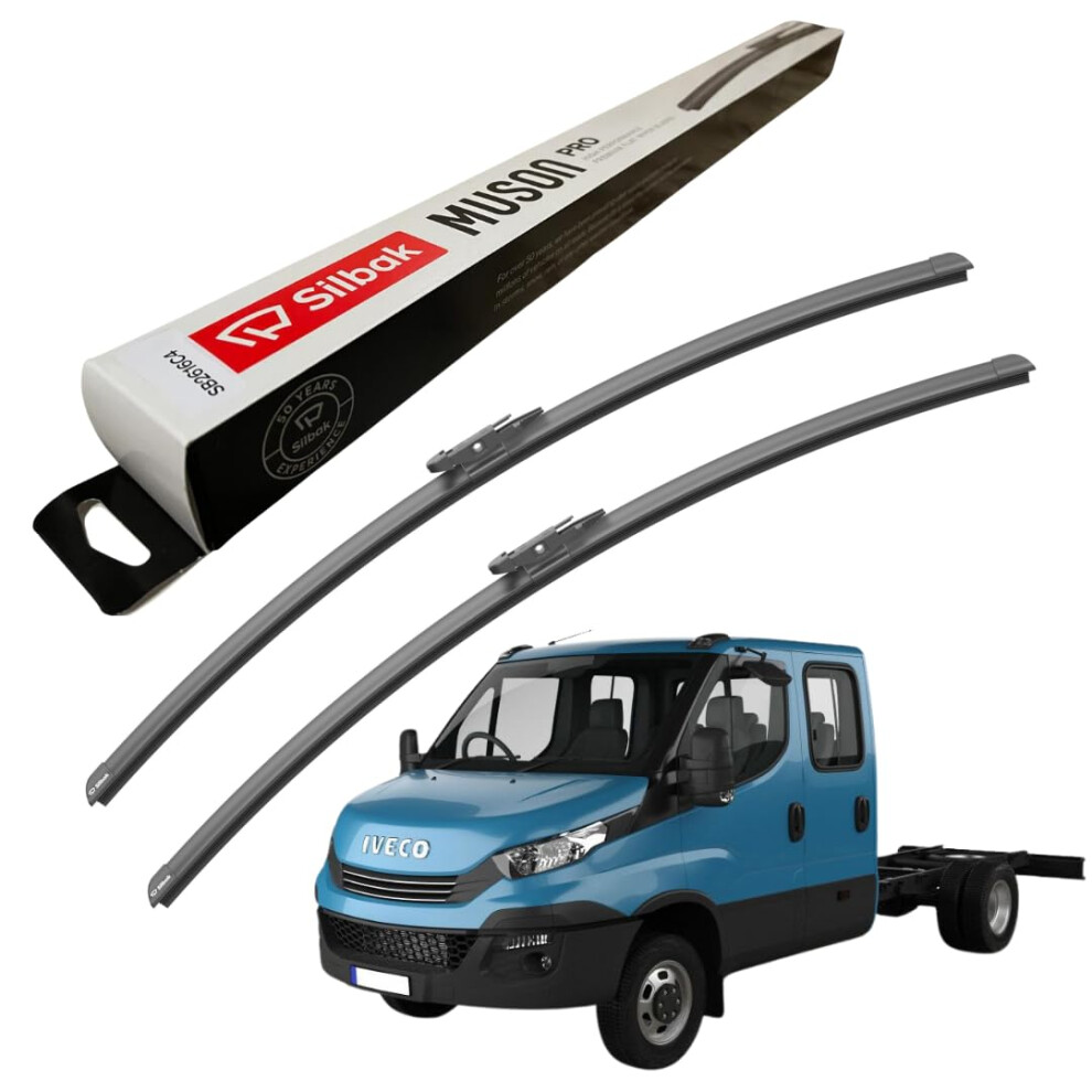 Silbak Windscreen Wipers, Fits For Iveco Daily (2014 Onwards) Front Wiper Blades, 630Mm/630Mm 5056807407851