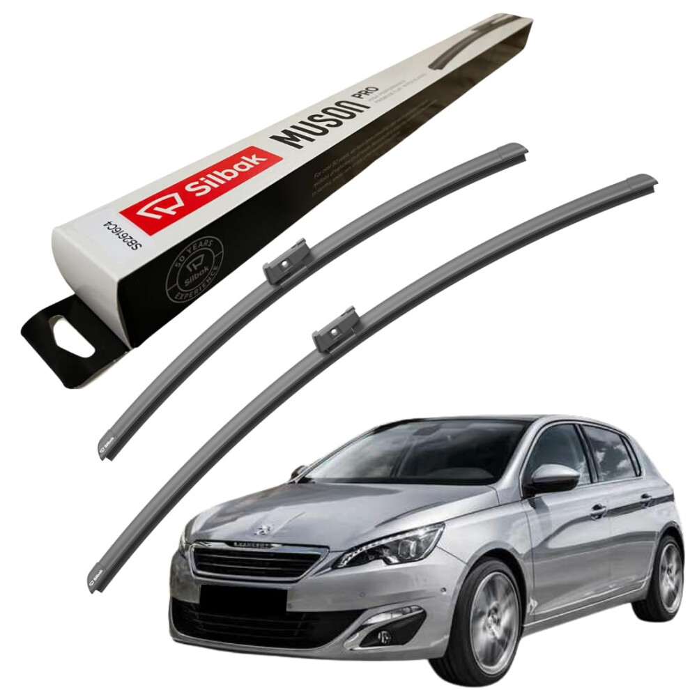 Silbak Windscreen Wipers, Fits For Peugeot 308 (07/2013-06/2021) Front Wiper Blades, 600Mm/450Mm 5056807410745