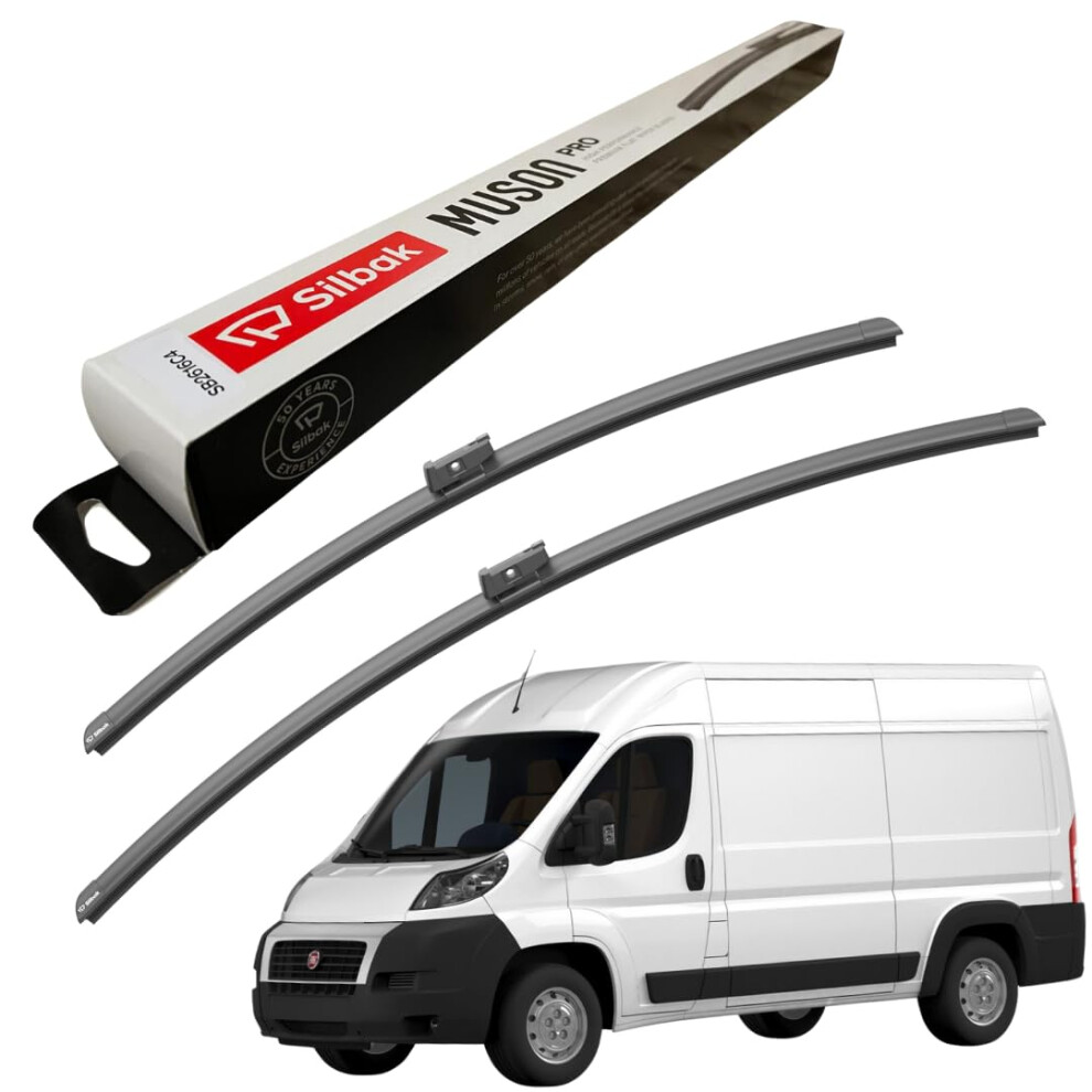Silbak Windscreen Wipers, Fits For Fiat Ducato (2006 Onwards) Front Wiper Blades, 650Mm/550Mm 5056807412947