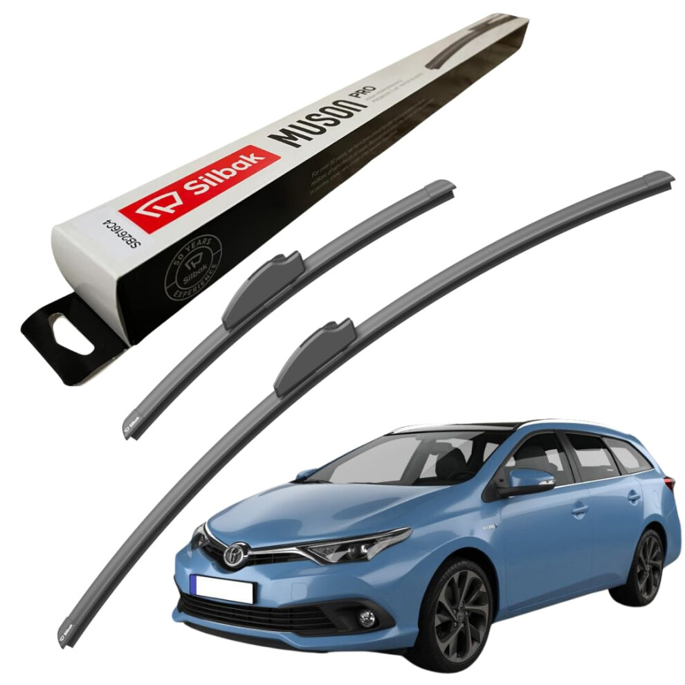 Silbak Windscreen Wipers, For Toyota Auris Touring Sports (2013 Onwards) Front Wiper Blades, 650Mm/350Mm 5056807421680