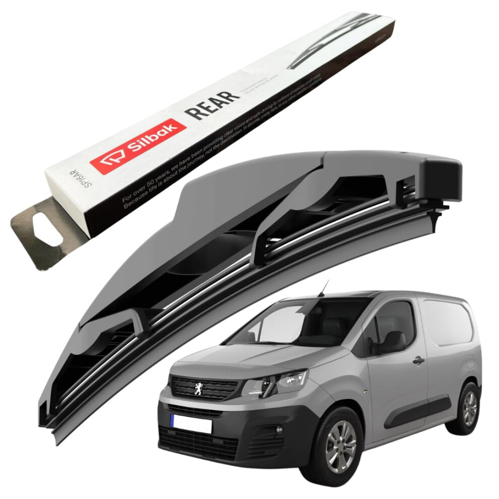 Silbak Rear Windscreen Wiper, Fits For Peugeot Partner (2018 Onwards) Rear Wiper Blade, 350Mm 5056807410639