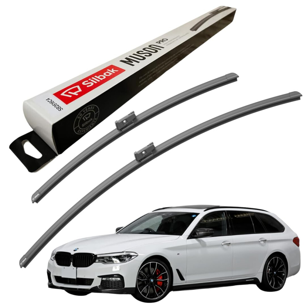 Silbak Windscreen Wipers, Fits For Bmw 5 Series Touring (06/2017-10/2023) Front Wiper Blades, 650Mm/480Mm 5056807412633