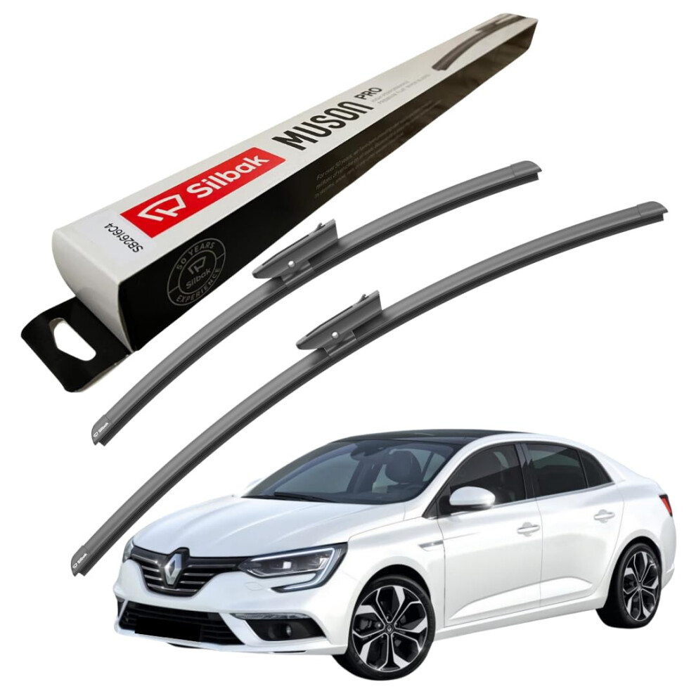 Silbak Windscreen Wipers, Fits For Renault Megane Mk4 (2017 Onwards) Front Wiper Blades, 600Mm/450Mm 5056807428122
