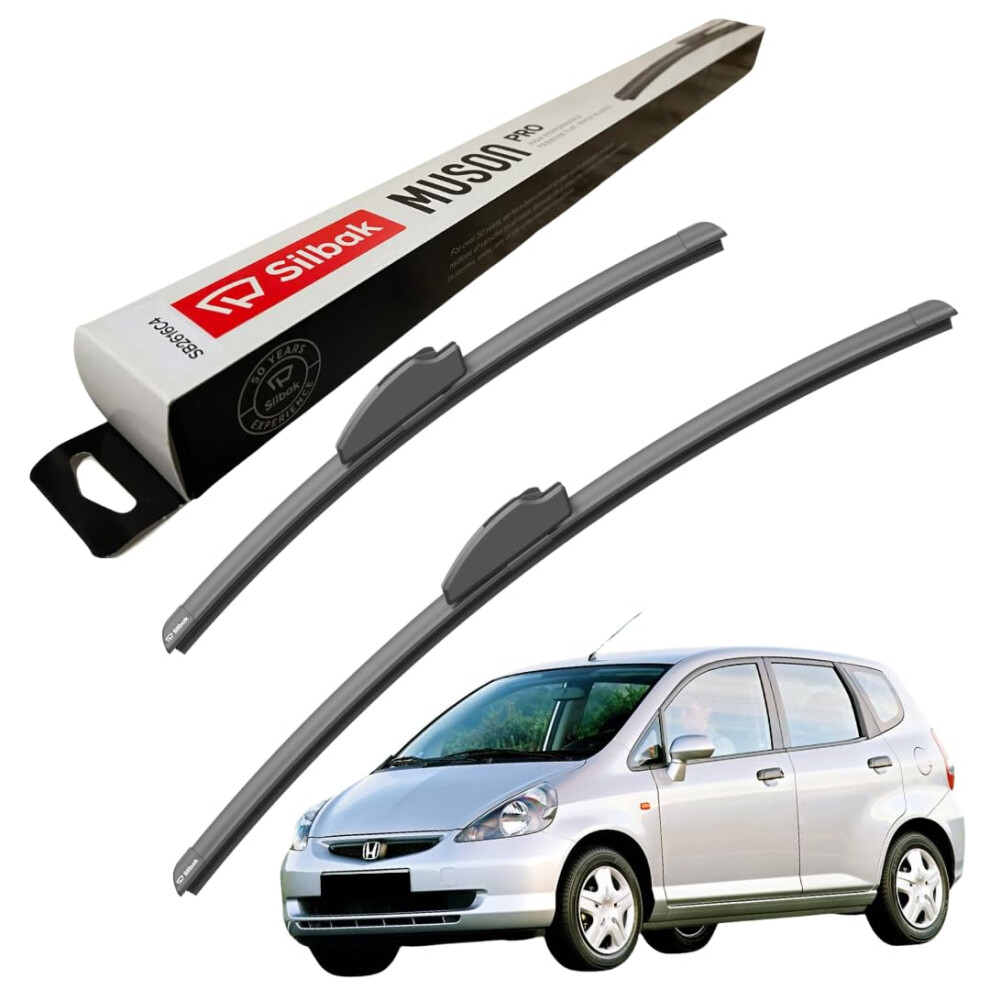 Silbak Windscreen Wipers, For Honda Jazz (03/2002-12/2008) Wiper Blades, 530Mm/380Mm, 5056807426760
