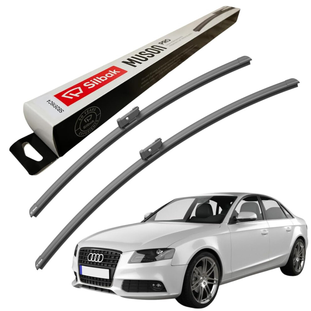 Silbak Windscreen Wipers, Fits For Audi A4 (11/2007-12/2015) Front Wiper Blades, 600Mm/500Mm 5056807429440