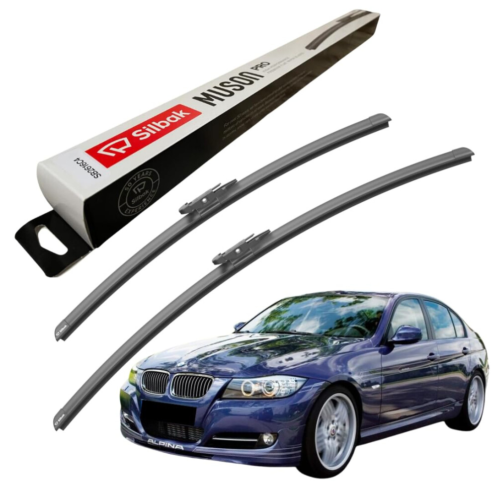 Silbak Windscreen Wipers, Fits For Alpina B3/D3 (E90) (09/2009-05/2013) Front Wiper Blades, 600Mm/480Mm 5056807428412