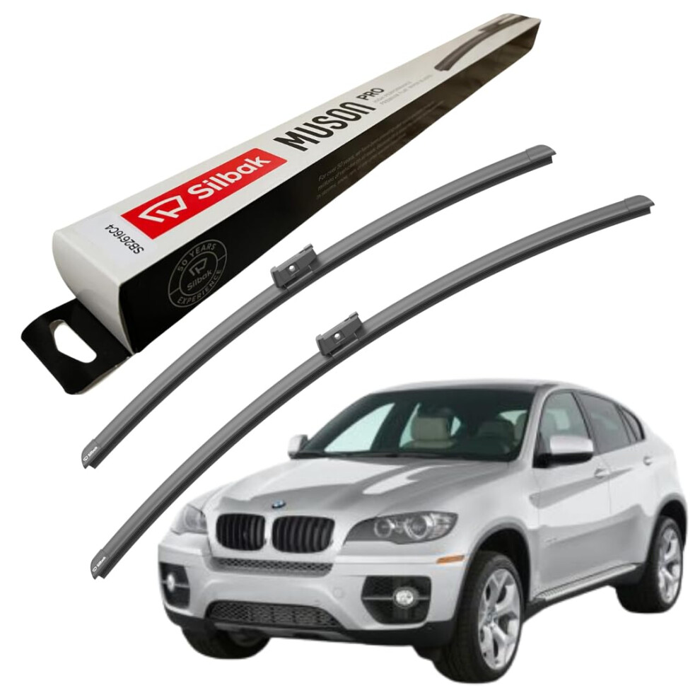 Silbak Windscreen Wipers, Fits For Bmw X6 (10/2011-06/2014) Front Wiper Blades, 600Mm/500Mm 5056807429846