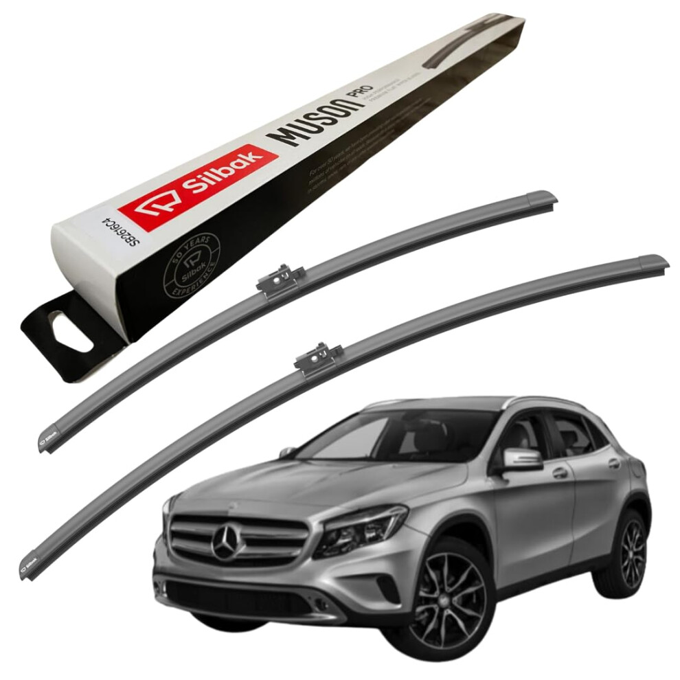 Silbak Windscreen Wipers, Fits For Mercedes Gla-Class (01/2015-12/2019) Front Wiper Blades, 600Mm/480Mm 5056807429327