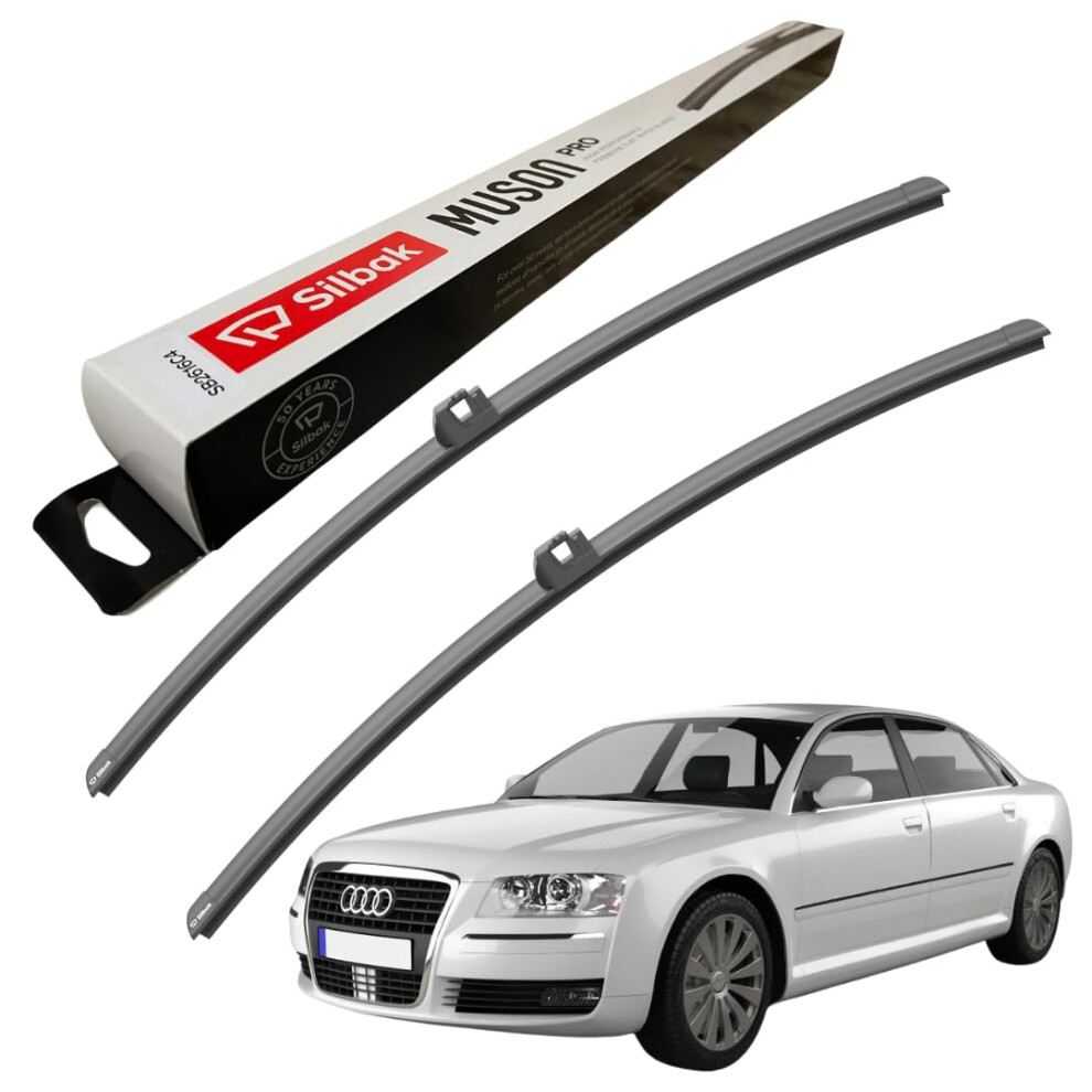 Silbak Windscreen Wipers, Fits For Audi A8 (11/2002-07/2010) Front Wiper Blades, 580Mm/580Mm 5056807430453