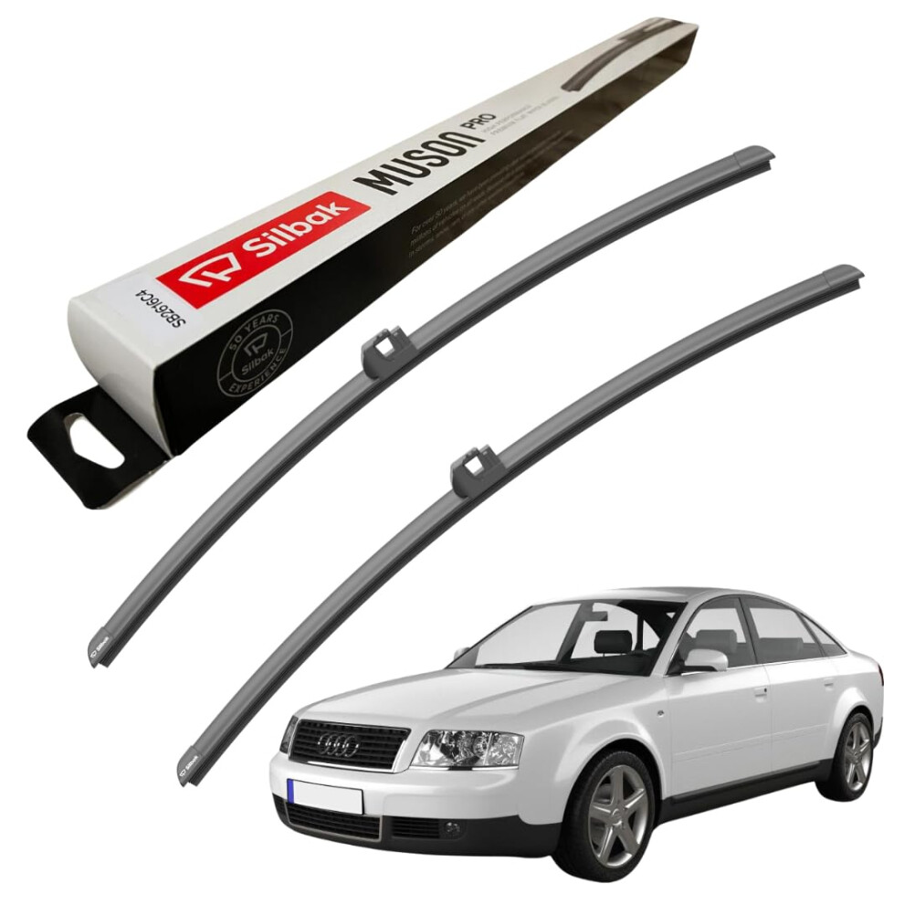 Silbak Windscreen Wipers, Fits For Audi A6 (06/2001-05/2004) Front Wiper Blades, 550Mm/550Mm 5056807430675