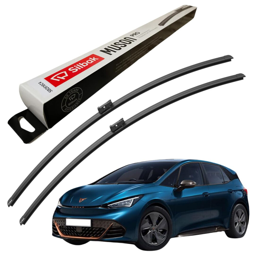Silbak Windscreen Wipers, Fits For Cupra Born (2021 Onwards) Front Wiper Blades, 750Mm/750Mm 5056807431573
