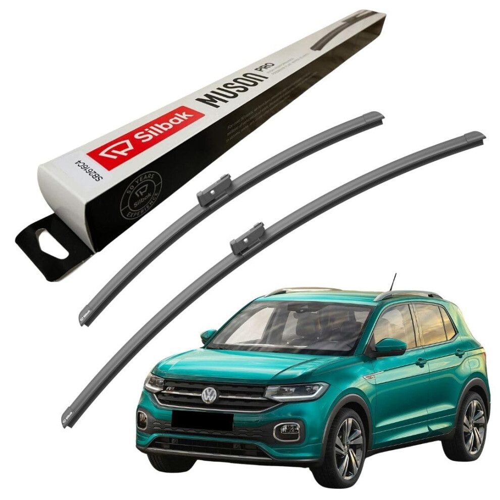 Silbak Windscreen Wipers, Fits For Vw (Volkswagen) T-Cross (12/2018-12/2022) Front Wiper Blades, 630Mm/450Mm/600Mm 5056807435809