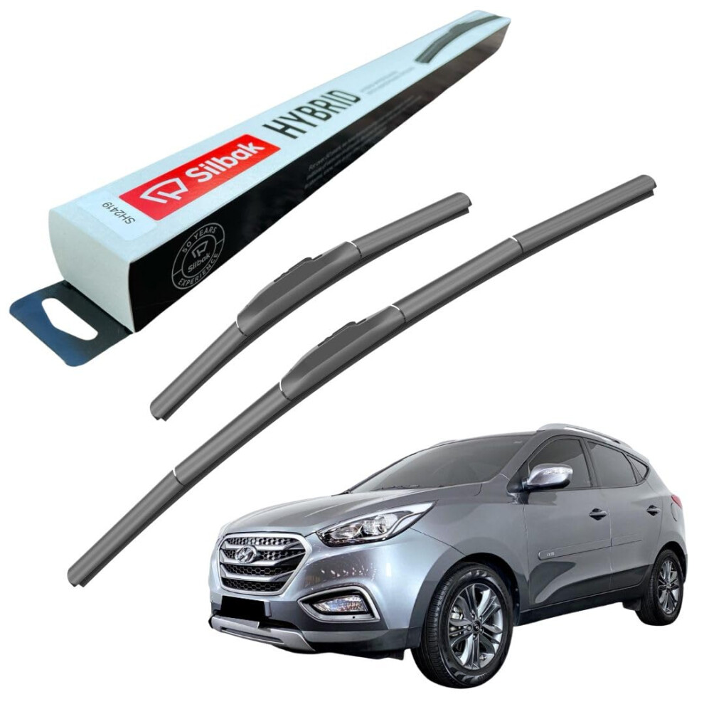 Silbak Windscreen Wipers, For Hyundai I35 (2011 Onwards) Wiper Blades, 650Mm/350Mm, Hybrid 5056807434697