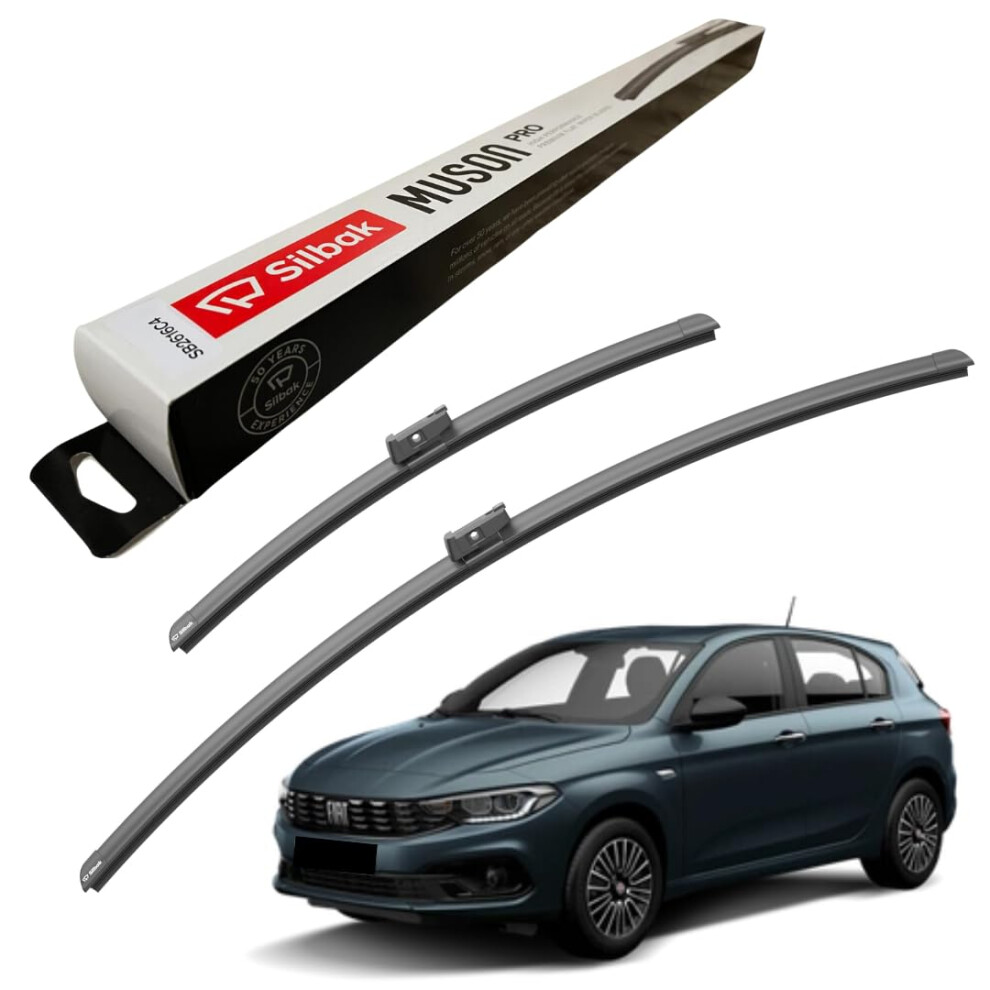 Silbak Windscreen Wipers, For F. Tipo Hatchback (2015 Onwards) Front Wiper Blades, 650Mm/400Mm 5056807436691