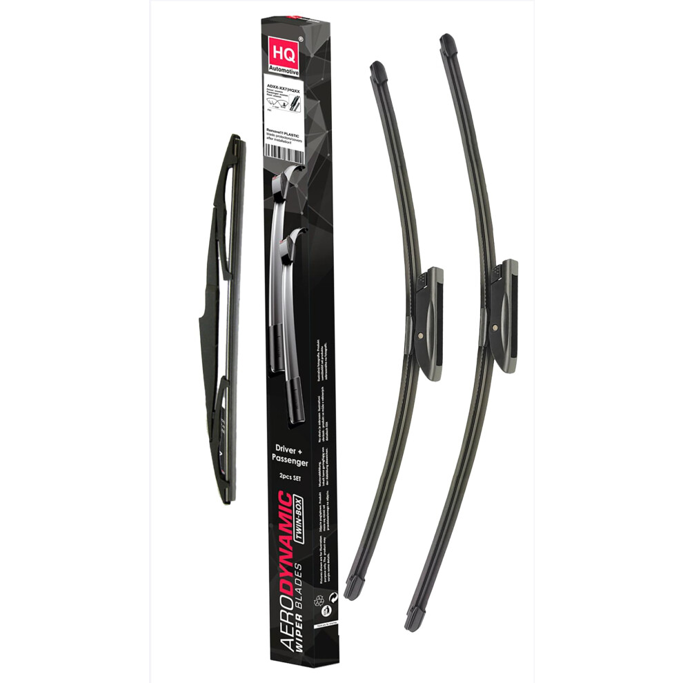 Hq Automotive Wiper Blades For Citroen C3 Picasso (2010 And Later), Ds3 (2015 And Later), (2009-2015) Front Rear Kit (Eu Version - Lhd) 5056862438234