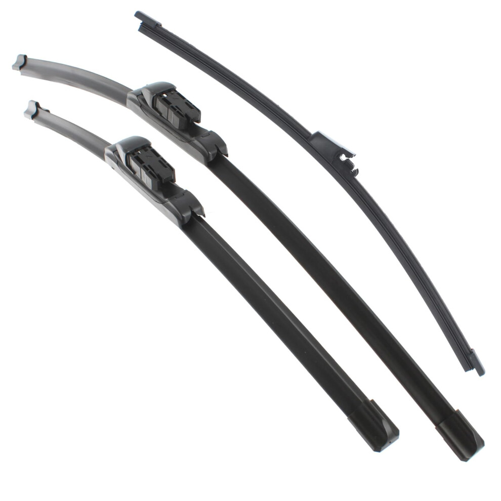 Xyz Parts Front And Rear Windscreen Wiper Blades Set Of 3 Compatible With Volkswagen Golf Mk6 Aj5 Estate 2009-2014 Replacement 5056848181574
