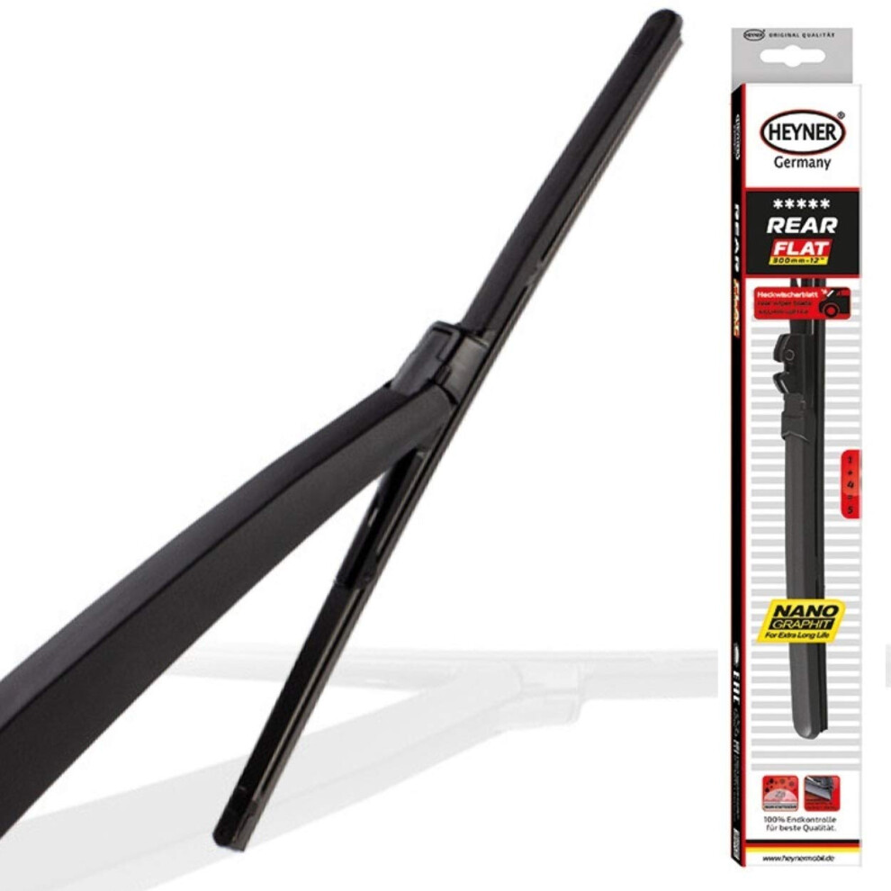 Single Heyner Flat Rear Wiper Blade Replacement 16" 400Mm + Adapter R3 Multifit 5056151136339
