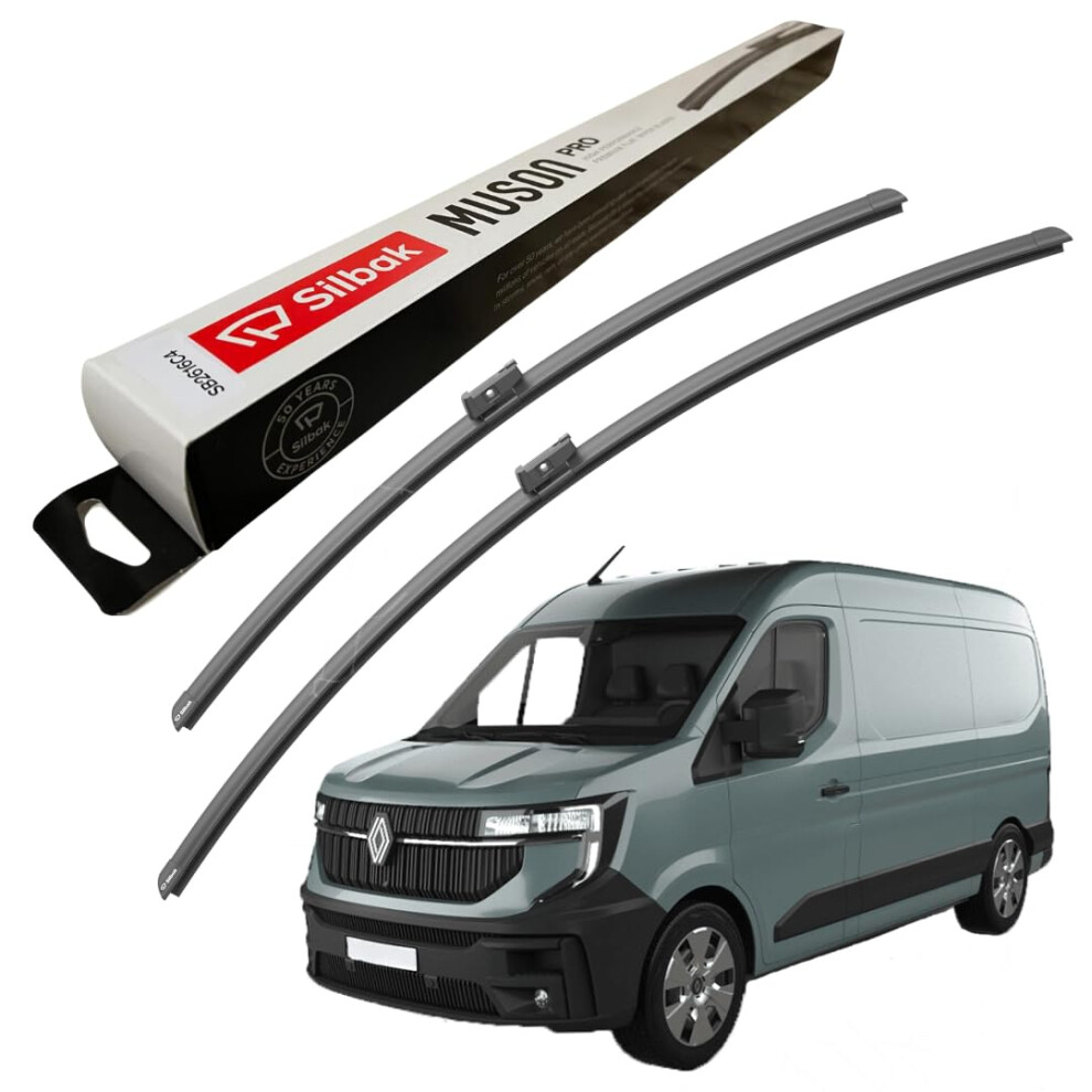 Silbak Windscreen Wipers, Fits For Renault Master Iv (2024 Onwards) Front Wiper Blades, 750Mm/600Mm 5056807440476