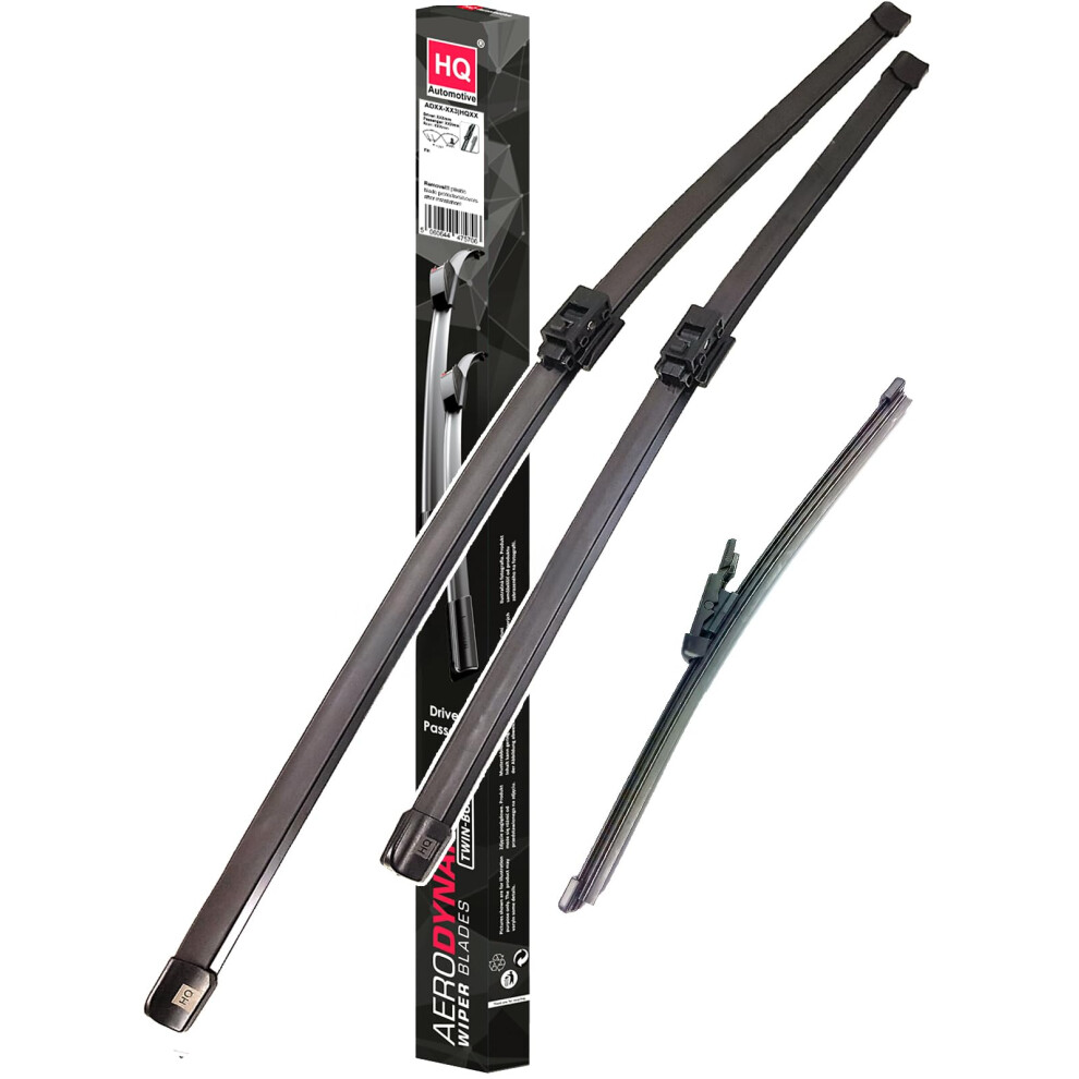 Hq Automotive Wiper Blades For Mercedes C Class Estate W205 (2014-2020) Front Rear Kit, Adm22-221|Hq11g 5060644475157