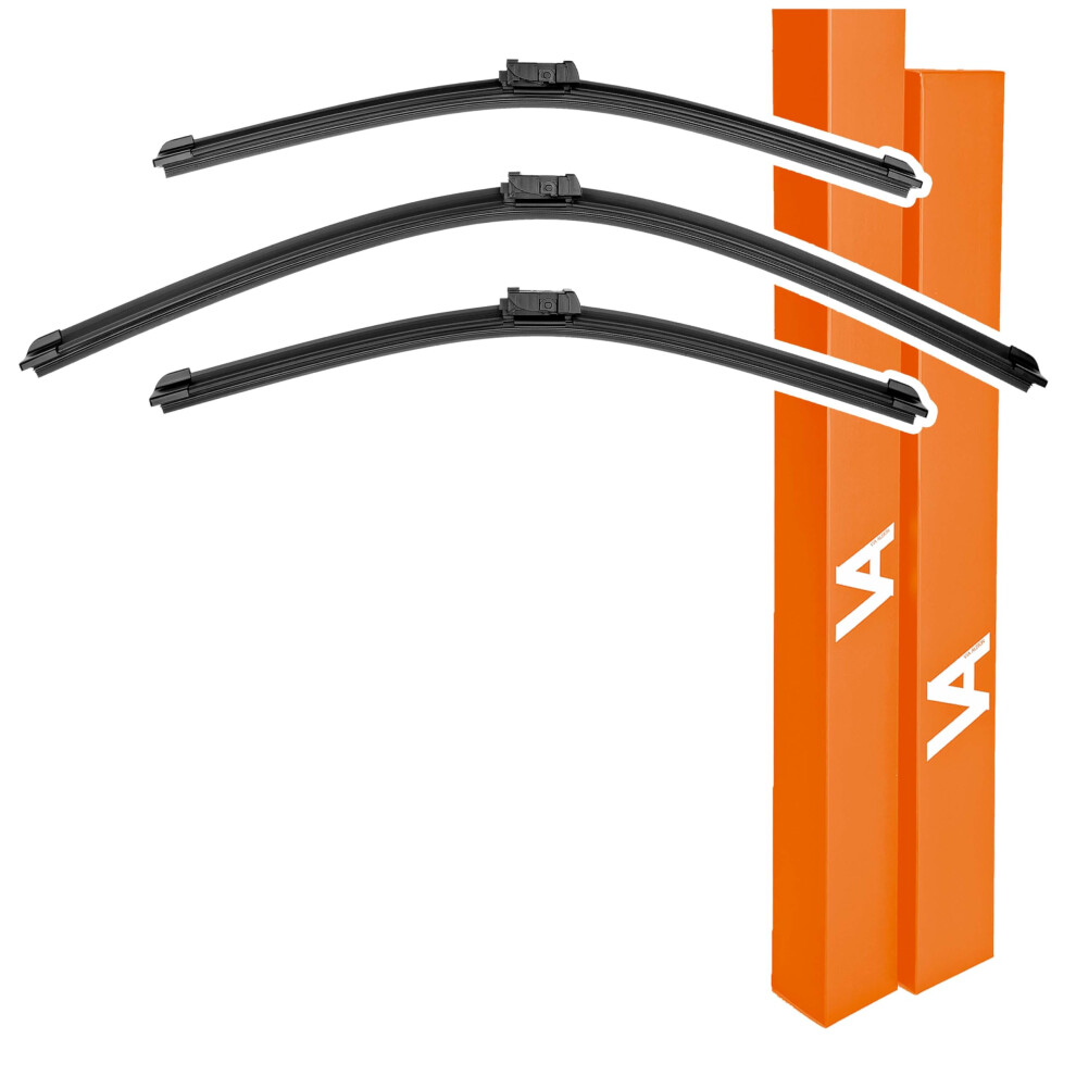 Via Albion? Wiper Blades For ? Ford Mondeo Mk4 (Hatchback/Saloon, 2007-2014) ? All-Weather Front & Rear Wipers Set 5060757060622