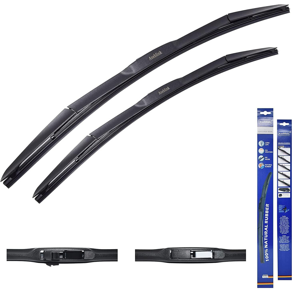Axeblink Wiper Blade For Hyundai Tucson Suv 2015 Onwards Hybrid Front Wiper Blade (26" & 16", Hybrid) 7625884732873