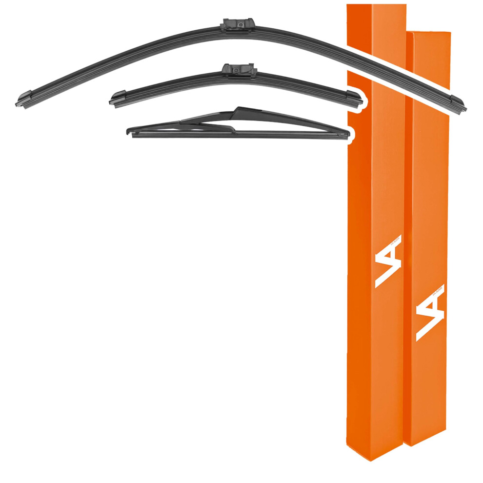 Via Albion? Wiper Blades For ? Kia Venga (2010-2019) ? All-Weather Front & Rear Wipers Set 5060757061353