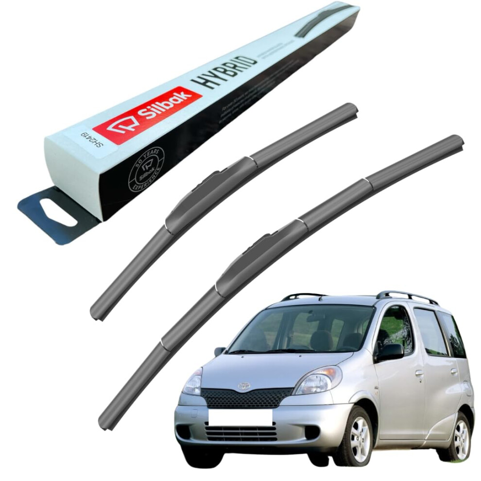 Silbak Windscreen Wipers, Fits For Toyota Yaris Verso (12/2002-09/2005) Wiper Blades, 550Mm/400Mm 5060920847555