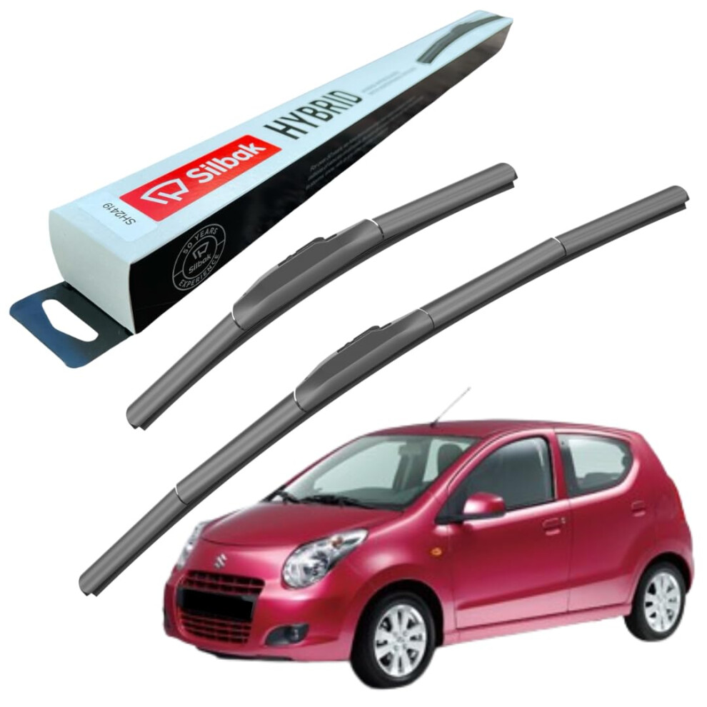 Silbak Windscreen Wipers, Fits For Suzuki Alto (12/2008-12/2014) Wiper Blades, 550Mm/350Mm 5060920849931