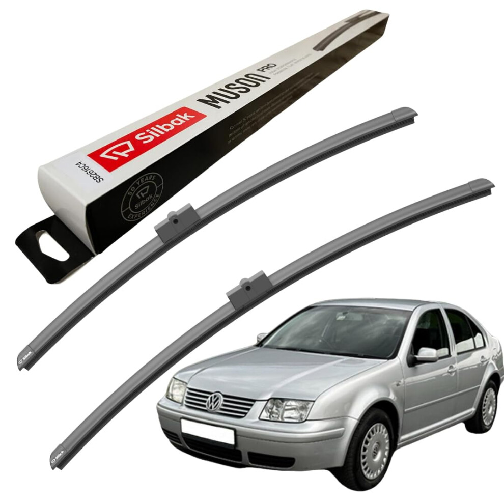 Silbak Windscreen Wipers, Fits For Vw Bora (06/2002-05/2005) Front Wiper Blades, 530Mm/480Mm 5060920849689
