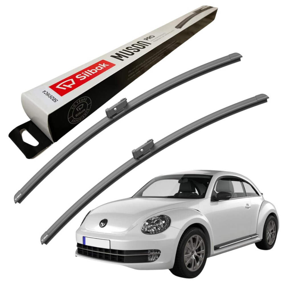 Silbak Windscreen Wipers, Fits For Vw Beetle (2011 Onwards) Wiper Blades, 530Mm/530Mm 5060920849474