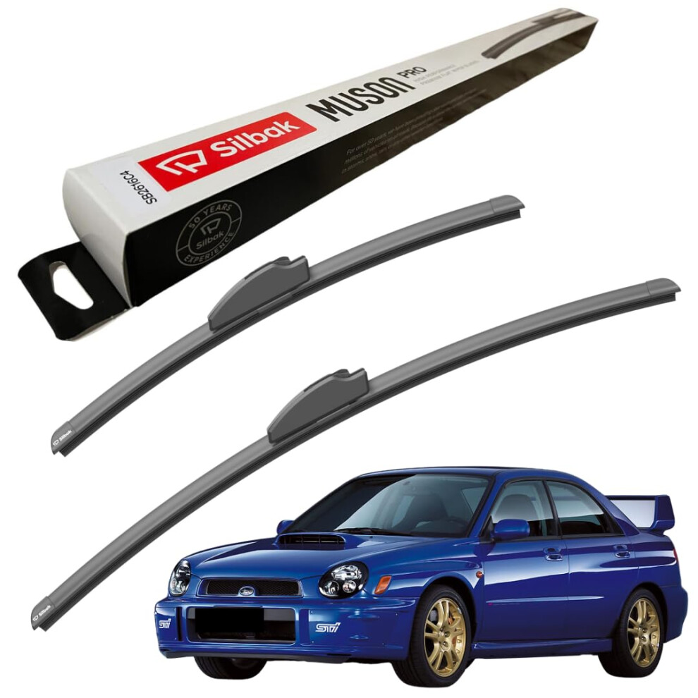 Silbak Windscreen Wipers, Fits For Impreza Sedan (10/2000-06/2007) Front Wiper Blades, 550Mm/400Mm 5060920848958