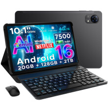 (BLACK) DOOGEE Tab G5 Android 16 Tablet with Sim Card Slot,10 Inch Tablet & Gemini AI, 20GB+128GB/2TB&T7200 Octa Core Android Tablet with Keyboard