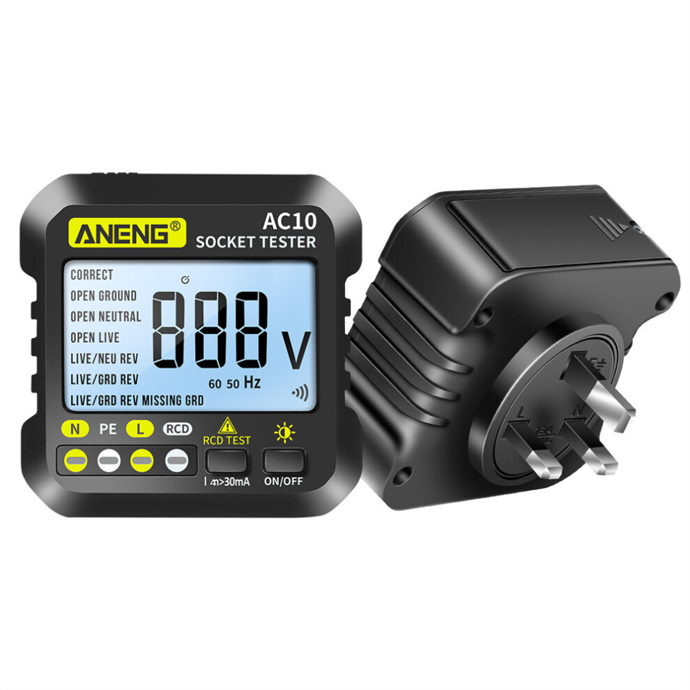 (Uk Plug) 90-250V Electric Outlet Tester Power Socket Circuit Polarity Voltage Detector 320997753315