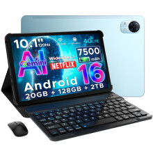(BLUE) DOOGEE Tab G5 Android 16 Tablet with Sim Card Slot,10 Inch Tablet & Gemini AI, 20GB+128GB/2TB&T7200 Octa Core Android Tablet with Keyboard