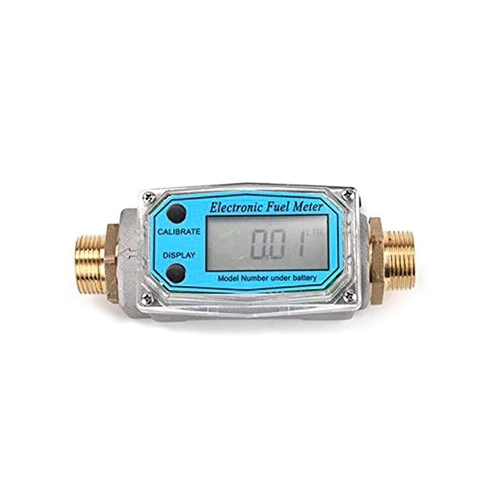 3/4" Bsp Male Digital For Flow Meter Gauge Water Die Lcd Display Sel Kerosene 320997754947