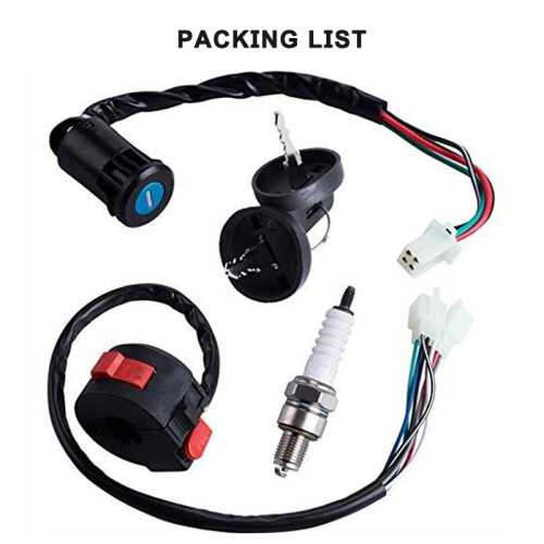 Ignition Switch Key With Cover Assembly For 50cc 70 cc 90cc 110 cc 125cc 150cc