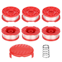 6-Piece CMCST900 Trimmer Spool Set + 1 Cap & Spring for Craftsman CMZST065
